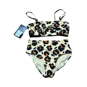 Art Class Leopard Print Bikini Set 2 Piece Size S NWT
